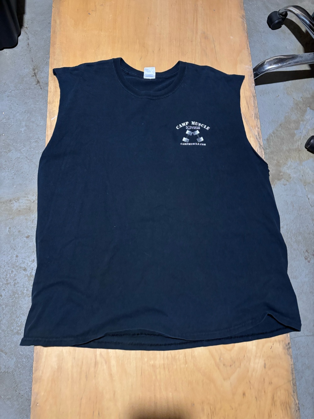 Gildan Black Men's Muscle Tank with Small Chest Logo